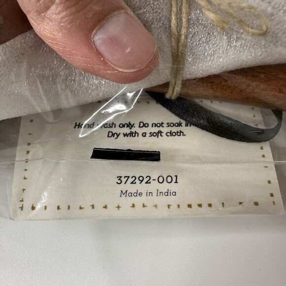 MacKenzie Childs Dotty Salad Serving Set Wood With Black White Polka Dot Handle - Picture 6 of 16